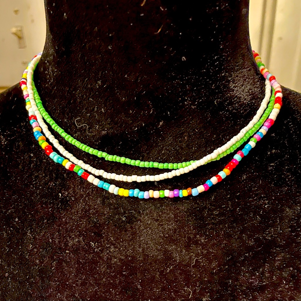 Beaded Necklaces, set of 3